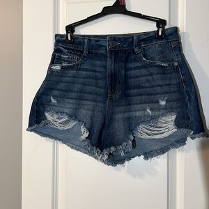 Sincerely Jules Blue Distressed Jean Shorts